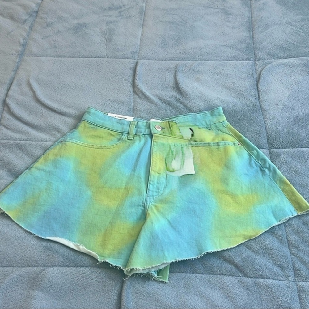 WeWoreWhat Blue and Yellow Jean Shorts